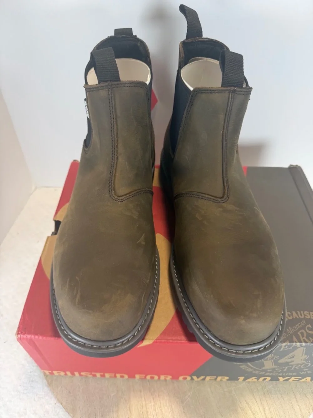 Wolverine Floorhand Romeo ST Mens 11.5 EW Steel Toe Work Boots Dark Brown NIB